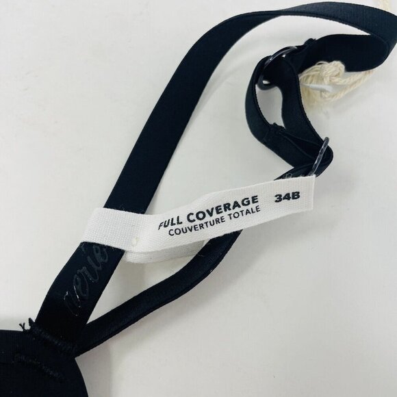 Aerie Smoothez Womens 34B Microfiber Full Coverage Underwire Bra in Black 392 - Picture 4 of 9